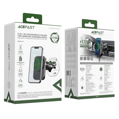 Auto punjač Acefast D18 2u1, 15W, 1.67A, Crni