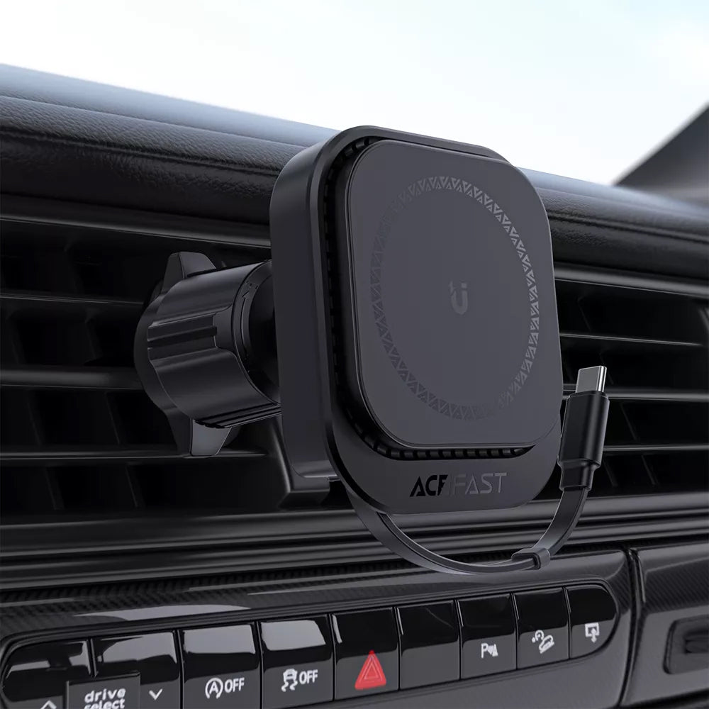 Bežični auto punjač Acefast D32, 15W, 1.67A, Crni