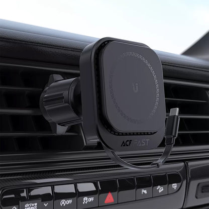 Bežični auto punjač Acefast D32, 15W, 1.67A, Crni