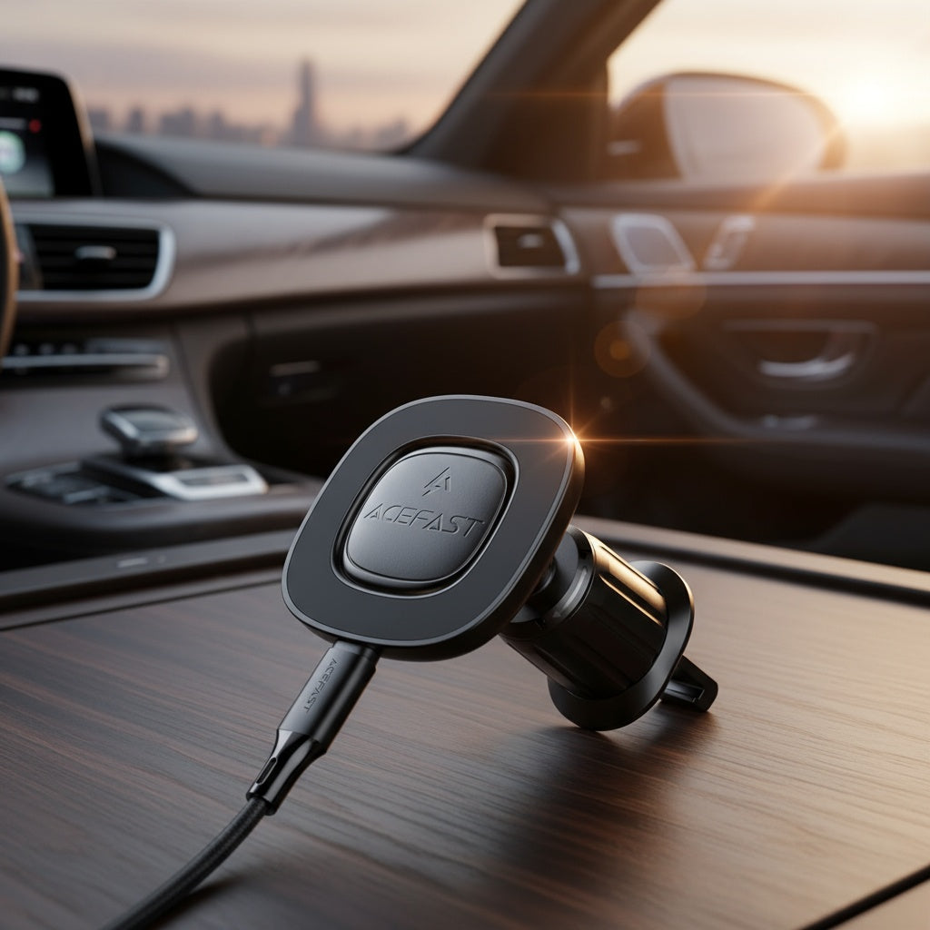 Auto punjač bez žica Acefast D46, 15W, 1.67A, Crni