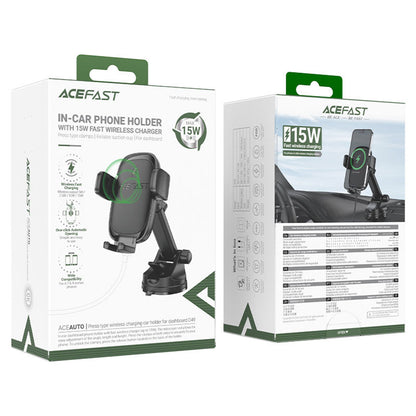 Auto punjač bez žica Acefast D49, 15W, 1.67A, Crni