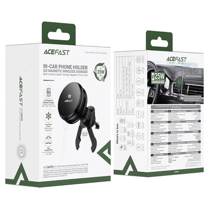 Bežični auto punjač Acefast D66, 25W, Crni