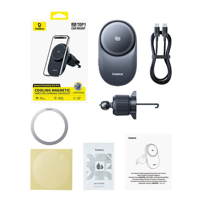 Bežični auto punjač Baseus PrimeTrip VC2 Pro, 25W, Crni C0013N00