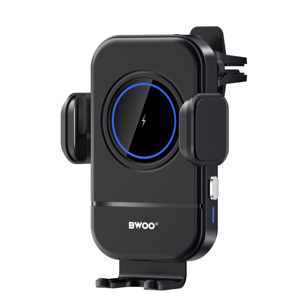 Bežični auto punjač BWOO ZJ137, 15W, 1.67A, Crni