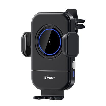 Bežični auto punjač BWOO ZJ137, 15W, 1.67A, Crni