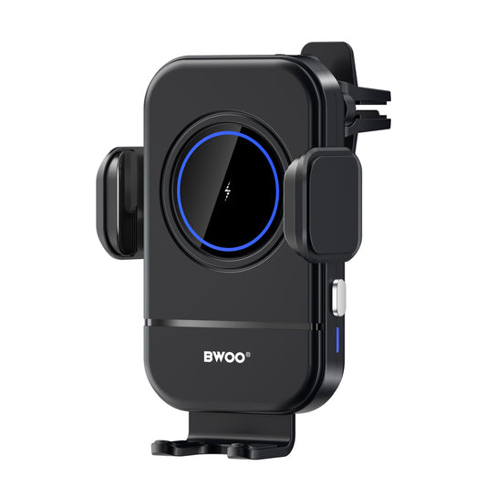 Bežični auto punjač BWOO ZJ137, 15W, 1.67A, Crni