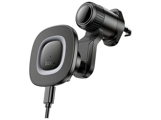 Auto punjač bežični HOCO HW30, 15W, 1.67A, Crni