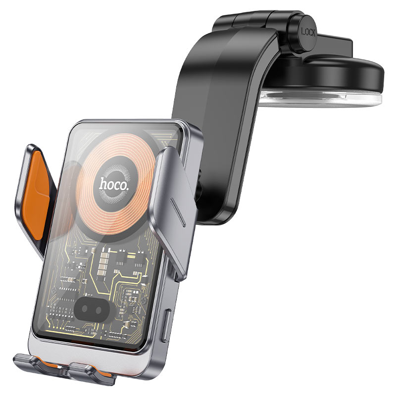 Auto punjač bez žica HOCO HW8, 15W, 1.67A, Crni