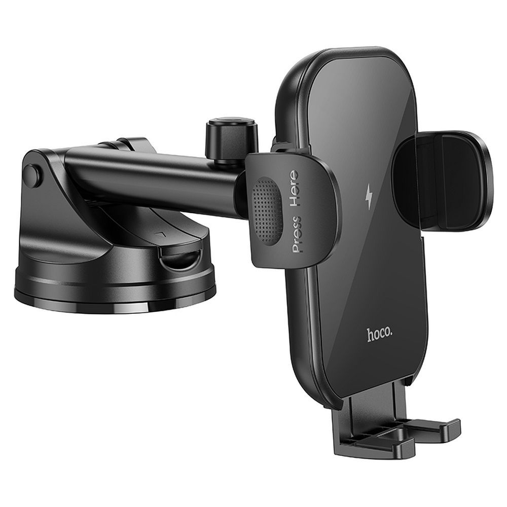 Bežični auto punjač HOCO HW5, 15W, 1.67A, Crni