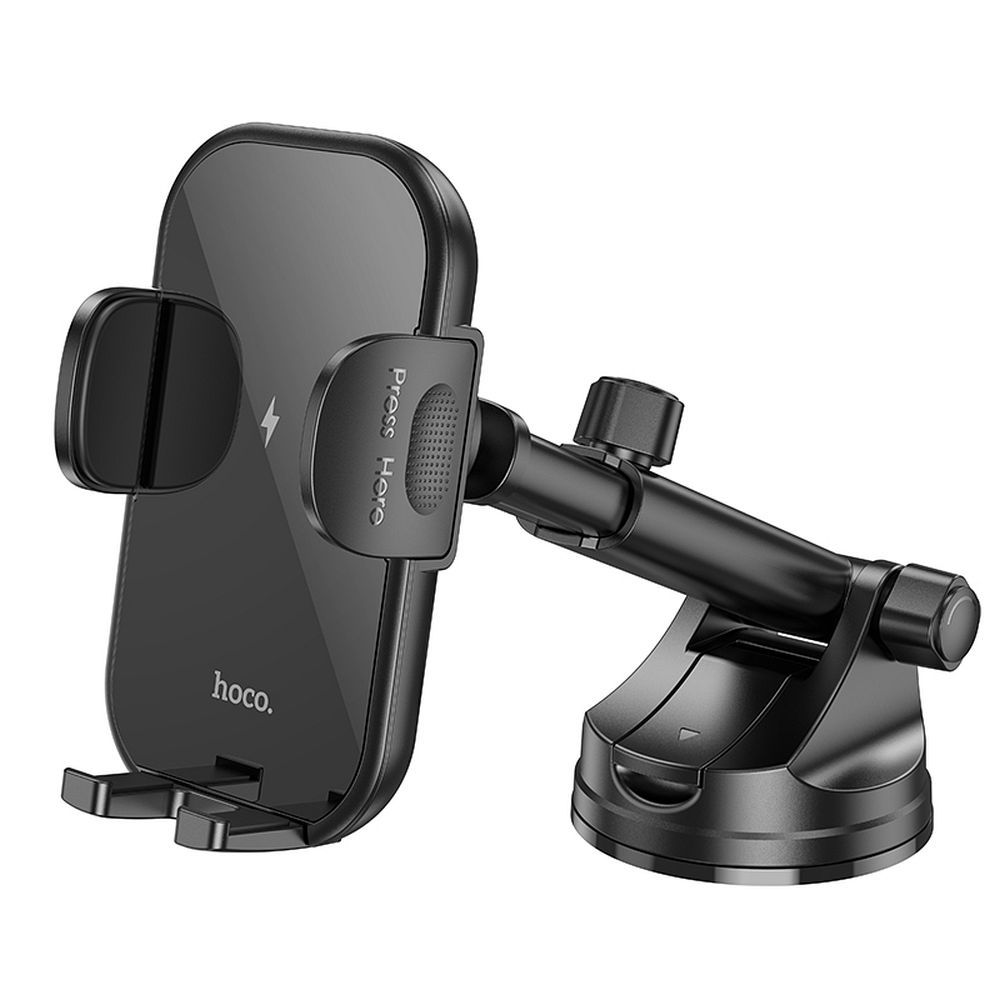 Bežični auto punjač HOCO HW5, 15W, 1.67A, Crni