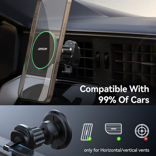 Auto punjač bez žica Joyroom JR-ZS412, 15W, 1.67A, Crni