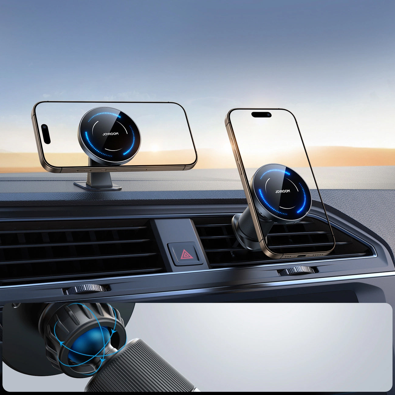Bežični auto punjač Joyroom JR-ZS502, 15W, 1.67A, Crni