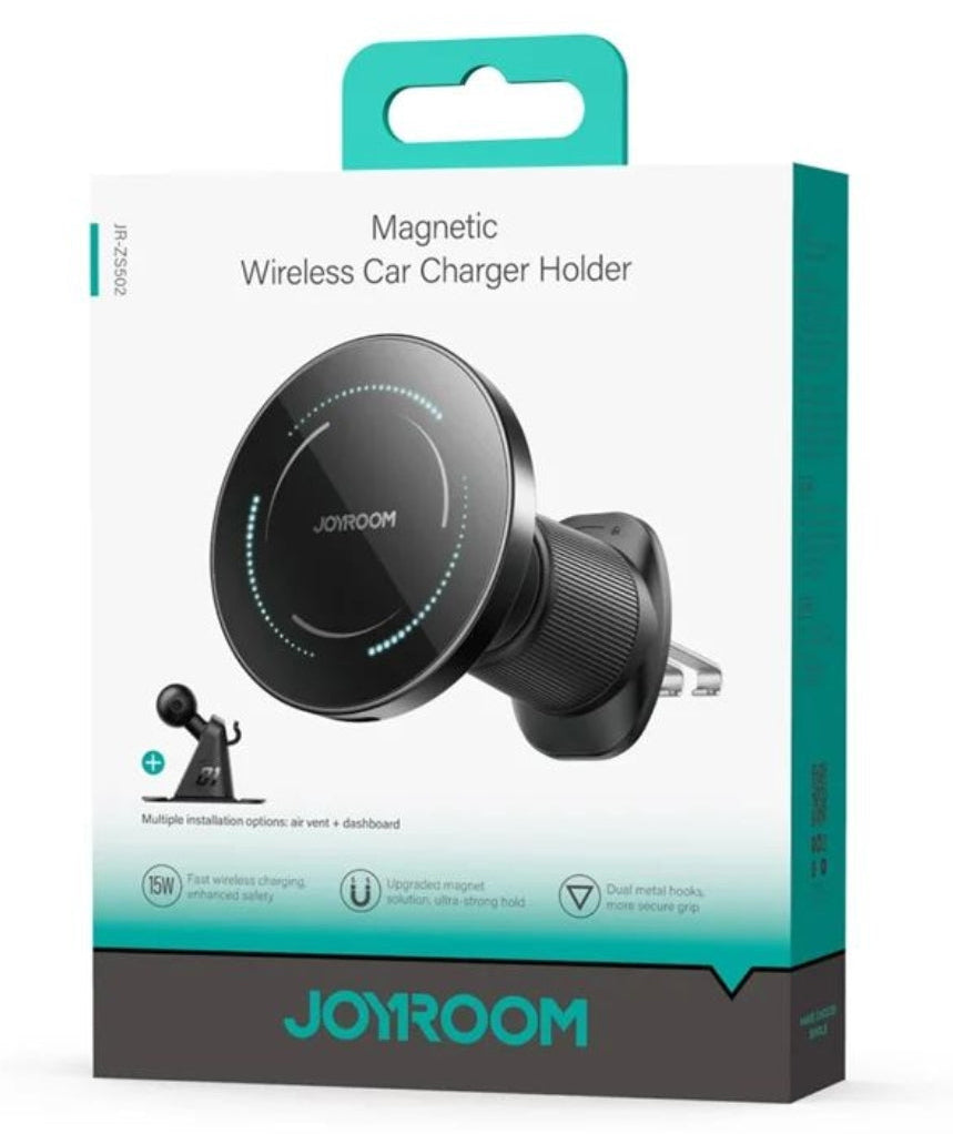 Bežični auto punjač Joyroom JR-ZS502, 15W, 1.67A, Crni