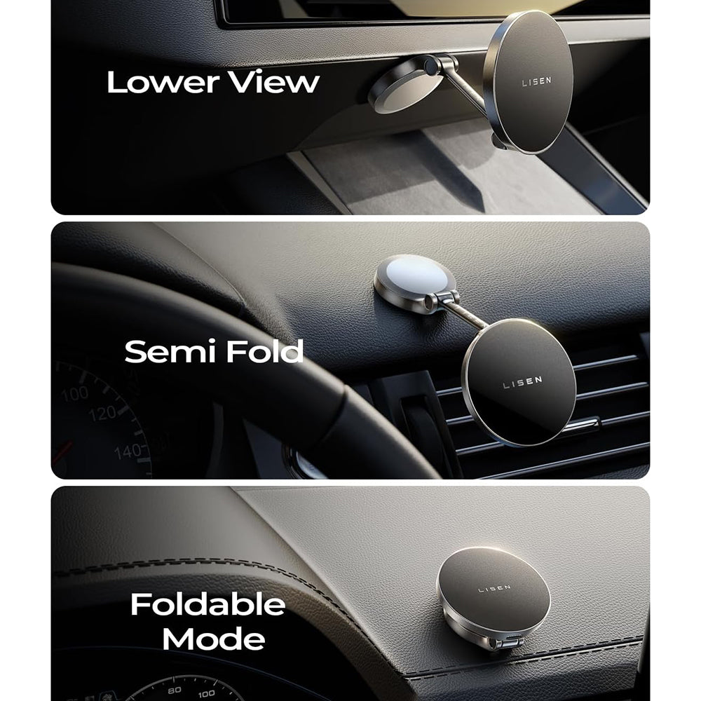 Auto punjač Lisen Wireless, 15W, 1.67A, Crni YL0223090006