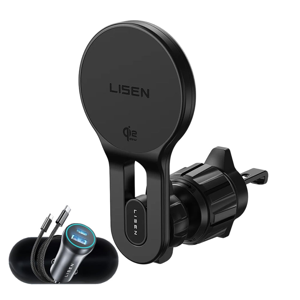 Bežični auto punjač Lisen W704 Pro, 25W, Crni YL0225090003