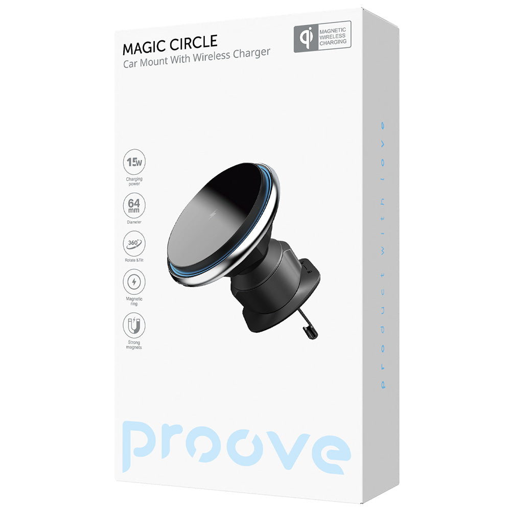 Auto punjač Proove Magic Circle, 15W, 1.67A, Srebrni WHMC15020006