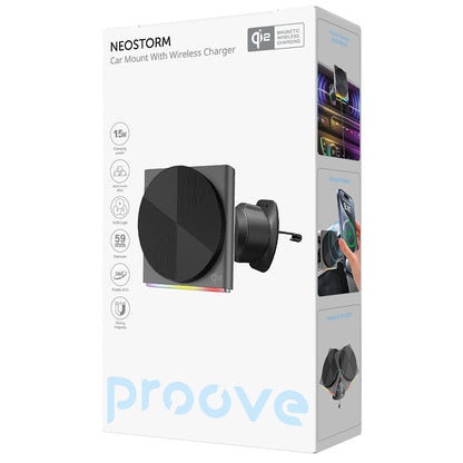 Auto punjač Proove Neostorm Wireless, 15W, 1.67A, Sivi WHNS15002003