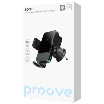 Auto punjač Proove Sonic Wireless, 15W, 1.67A, Sivi WHSN15002001