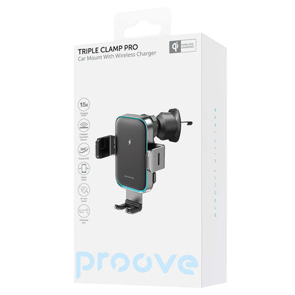 Auto punjač Proove Triple Clamp Pro, 15W, 1.67A, sivi WHTP15010004