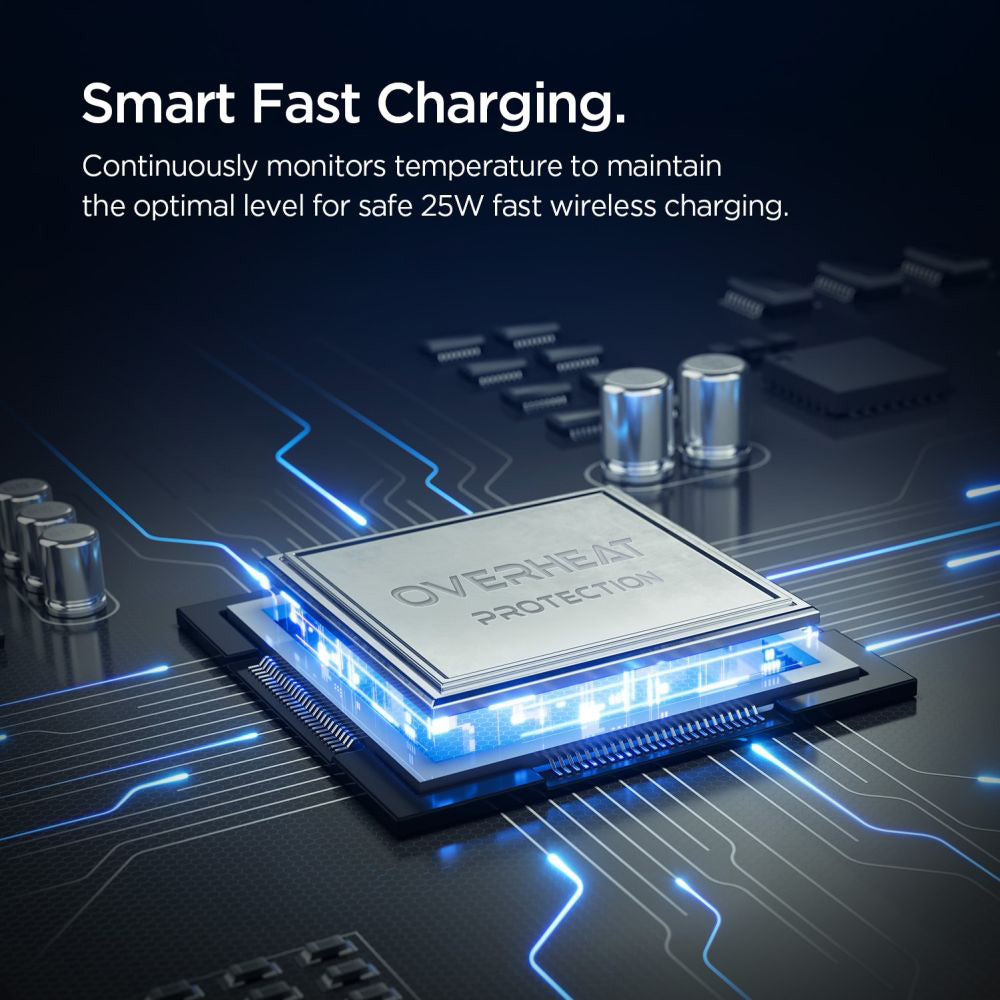 Bežični auto punjač Spigen Essential, 25W, 1.67A, Crni