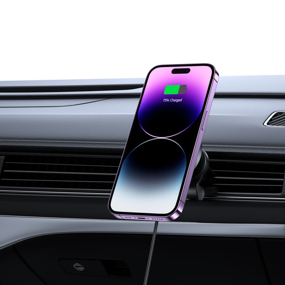 Auto punjač Tech-Protect V5, bežični, 15W, 1.67A, crni