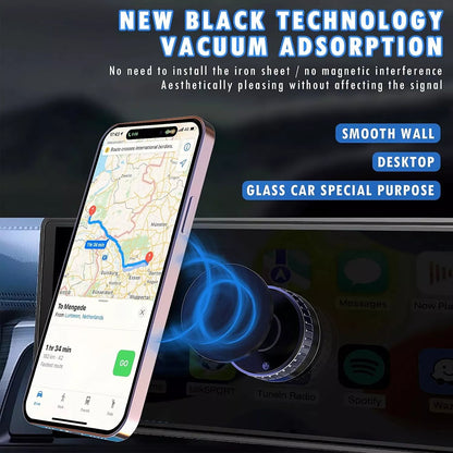 Auto punjač bez žica Techsuit HOLD253, 15W, 1.67A, Crni