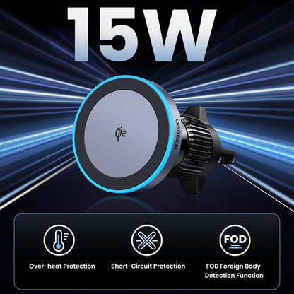 Bežični auto punjač UGREEN W708, 15W, 1.67A, Crni