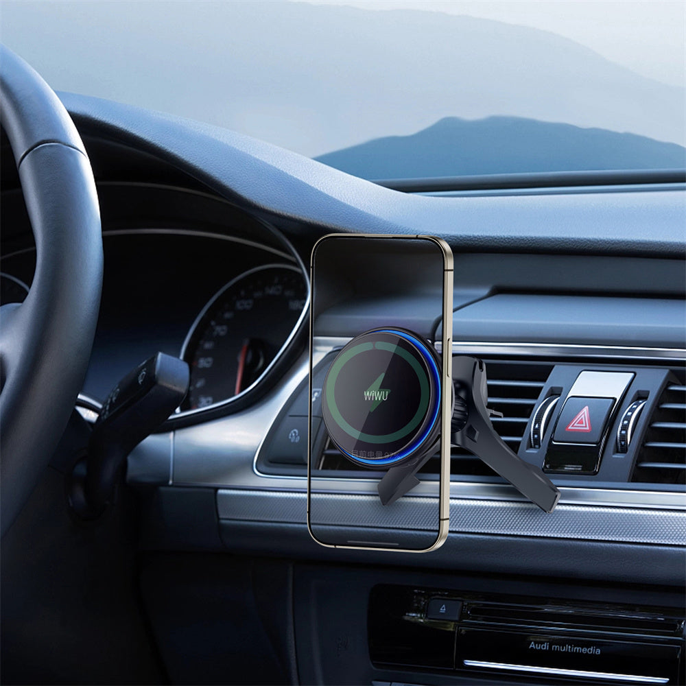 Bežični auto punjač WiWu CH-317, 15W, 1.67A, Crni