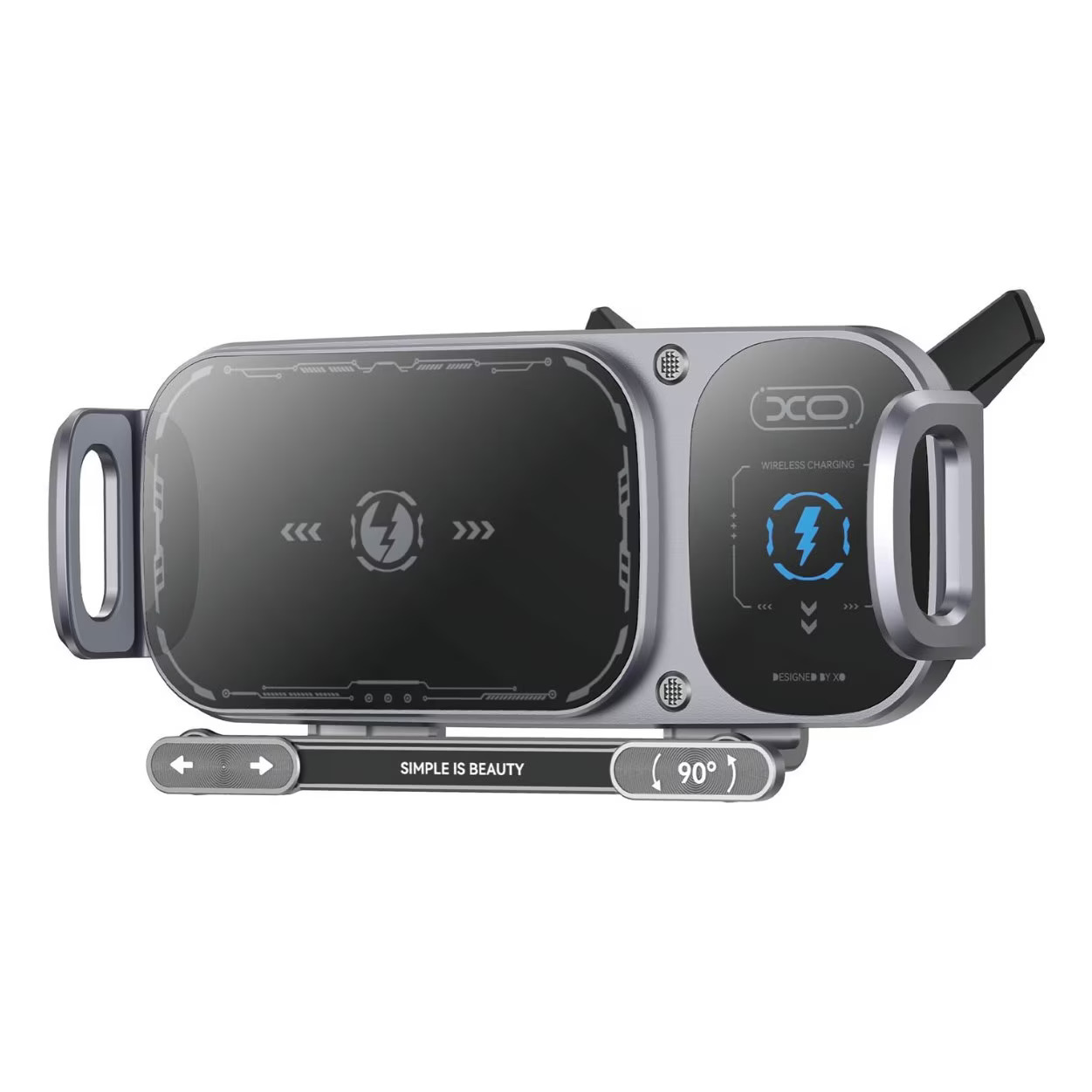 Bežični auto punjač XO Design WX041, 15W, 1.67A, Crni