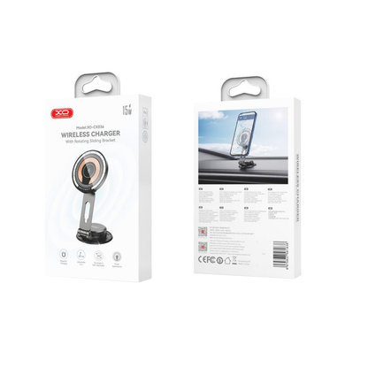 Auto punjač bežični XO Design CX036, 15W, 1.67A, Crni