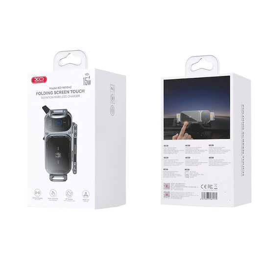 Bežični auto punjač XO Design WX041, 15W, 1.67A, Crni