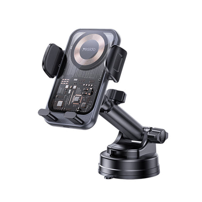 Auto punjač Wireless Yesido C307, 15W, 1.67A, Crni