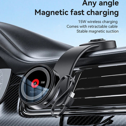 Auto punjač bežični Yesido C314, 15W, 1.67A, Crni