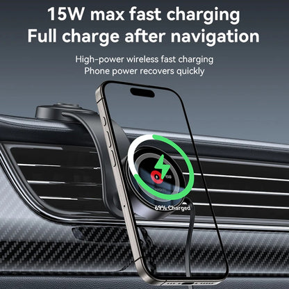 Auto punjač bežični Yesido C314, 15W, 1.67A, Crni