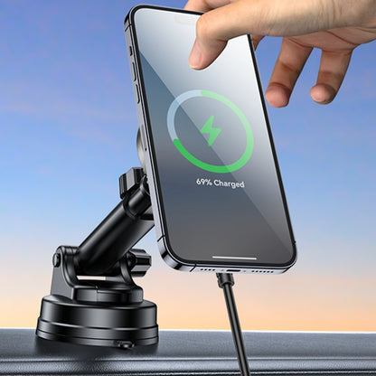 Auto punjač Wireless Yesido DS30, 15W, 1.67A, Crni