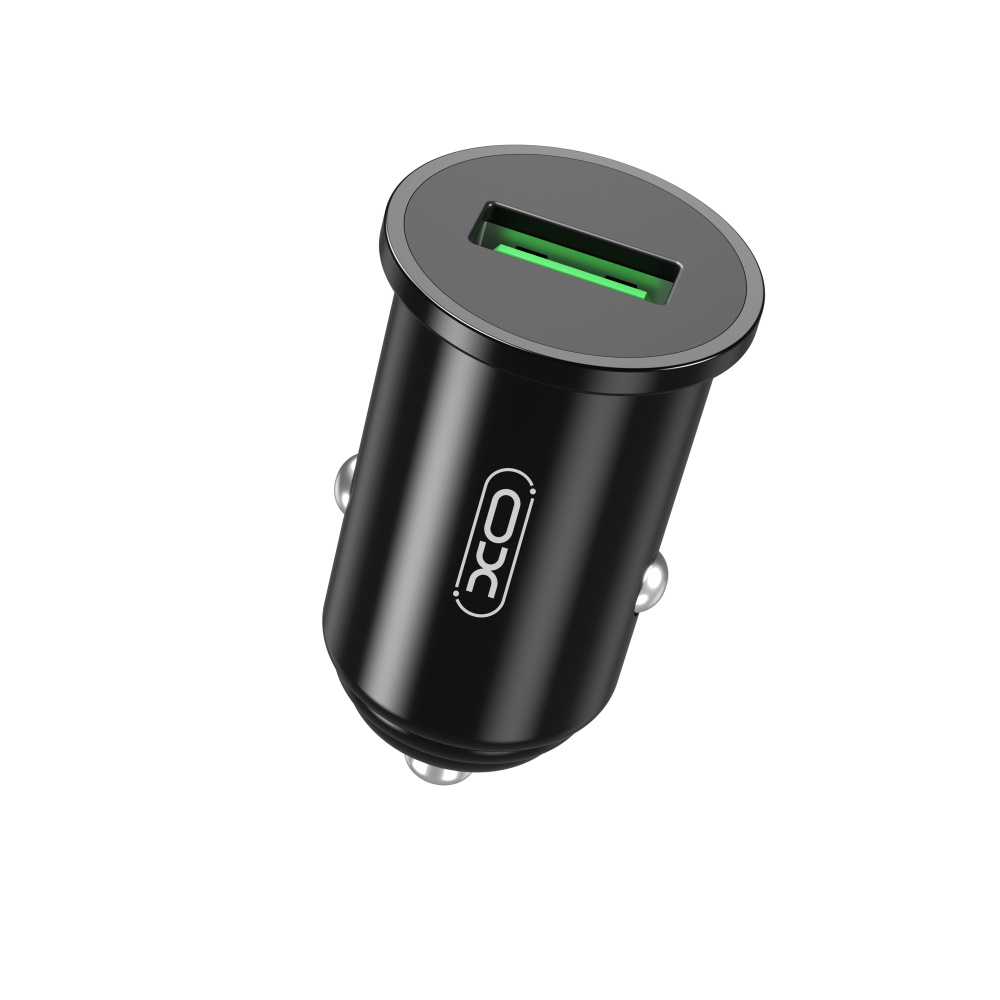 Auto punjač XO Design CC35, 18W, 3A, 1 x USB-A, Crni
