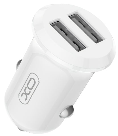 Auto punjač XO Design CC67, 12W, 2.4A, 2 x USB-A, Bijeli