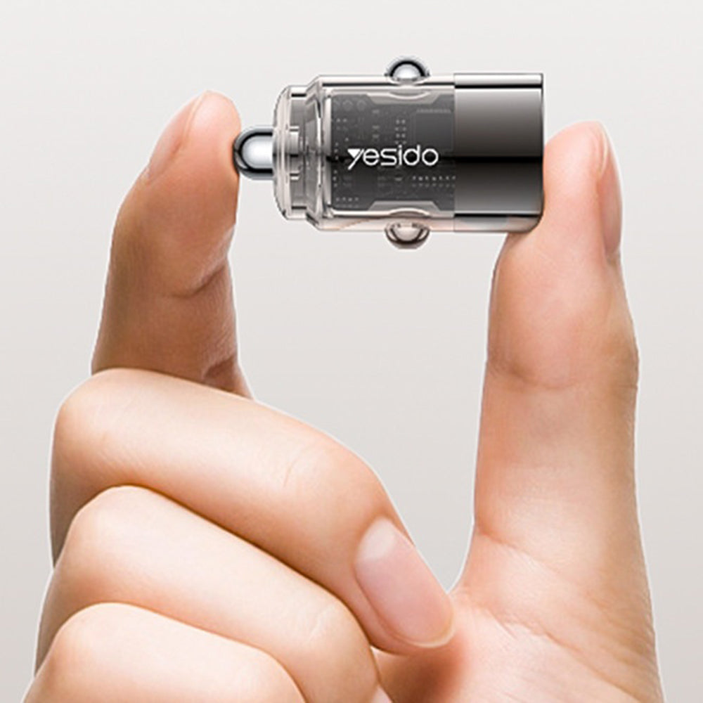 Auto punjač Yesido Y67, 45W, 3A, 1 x USB-C, Crni