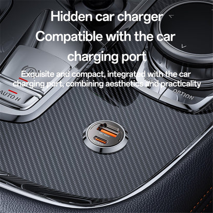 Auto punjač Yesido Y68, 30W, 3A, 1 x USB-A - 1 x USB-C, Crni