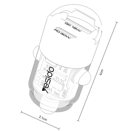 Auto punjač Yesido Y68, 30W, 3A, 1 x USB-A - 1 x USB-C, Crni