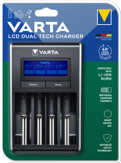 Punjač baterija Varta, AA / AAA, Crni