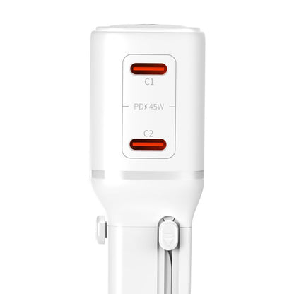 Mrežni punjač 3MK Globe Travel, 45W, 3A, 2 x USB-C, Bijeli
