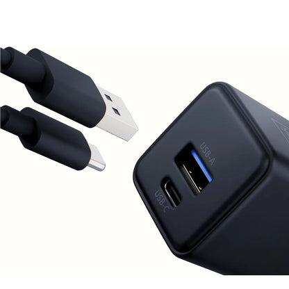 Punjač mreže 3MK Hyper, 20W, 3A, 1 x USB-A - 1 x USB-C, Crni
