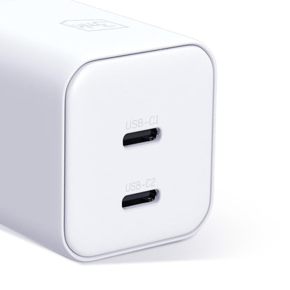Mrežni punjač 3MK Hyper, 45W, 2 x USB-C, Bijeli