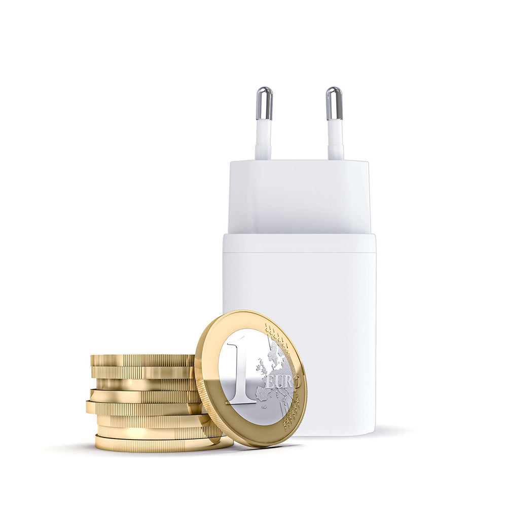 Mrežni punjač 3MK Hyper, 45W, 2 x USB-C, Bijeli