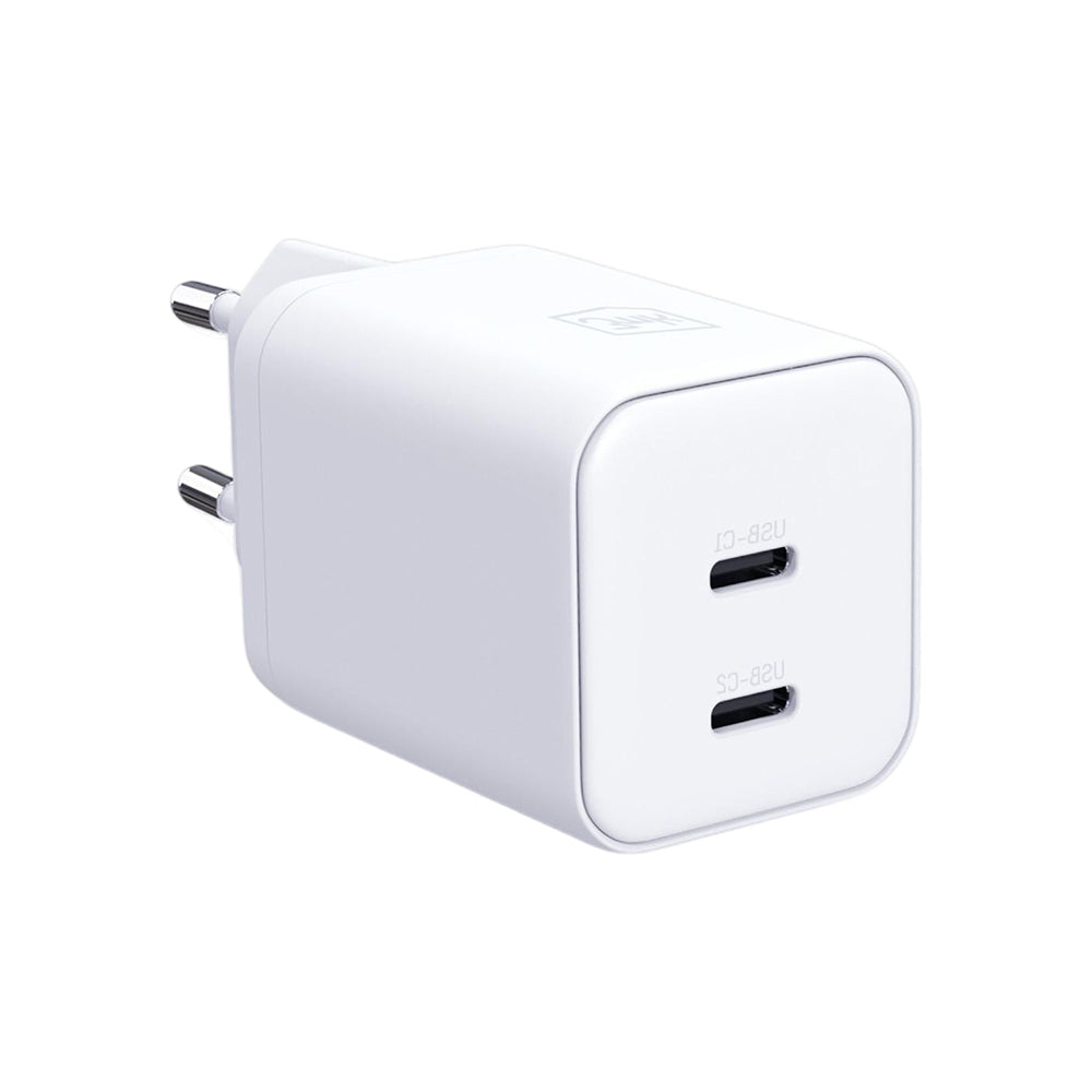 Mrežni punjač 3MK Hyper, 45W, 2 x USB-C, Bijeli