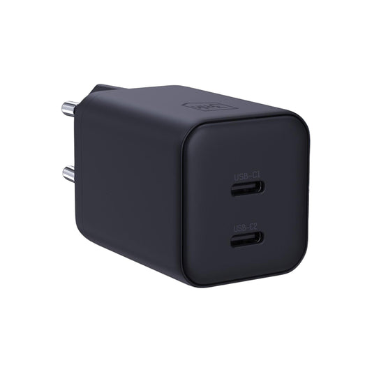 Mrežni punjač 3MK Hyper, 45W, 2 x USB-C, Crni