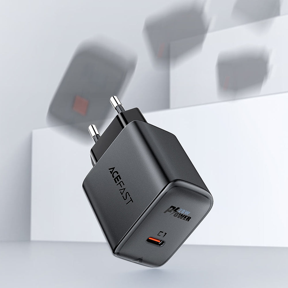 Punjač mreže Acefast A1, 20W, 3A, 1 x USB-C, Crni