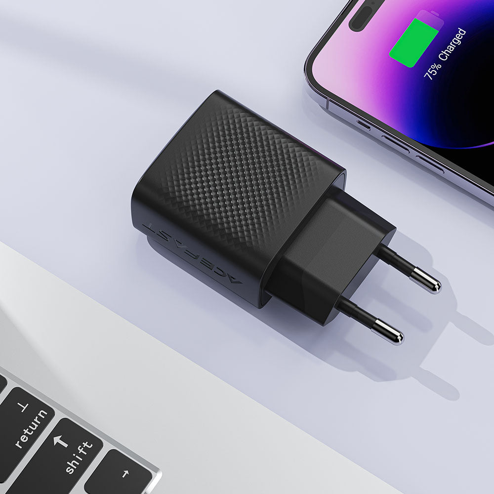 Punjač mreže Acefast A104, 25W, 3A, 1 x USB-C, Crni