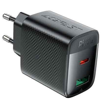 Punjač mreže Acefast A106, 45W, 3A, 1 x USB-A - 1 x USB-C, Crni